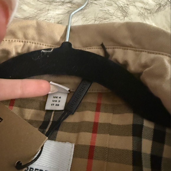 Burberry Trench Coat Cropped Woman Small - Picture 5 of 5